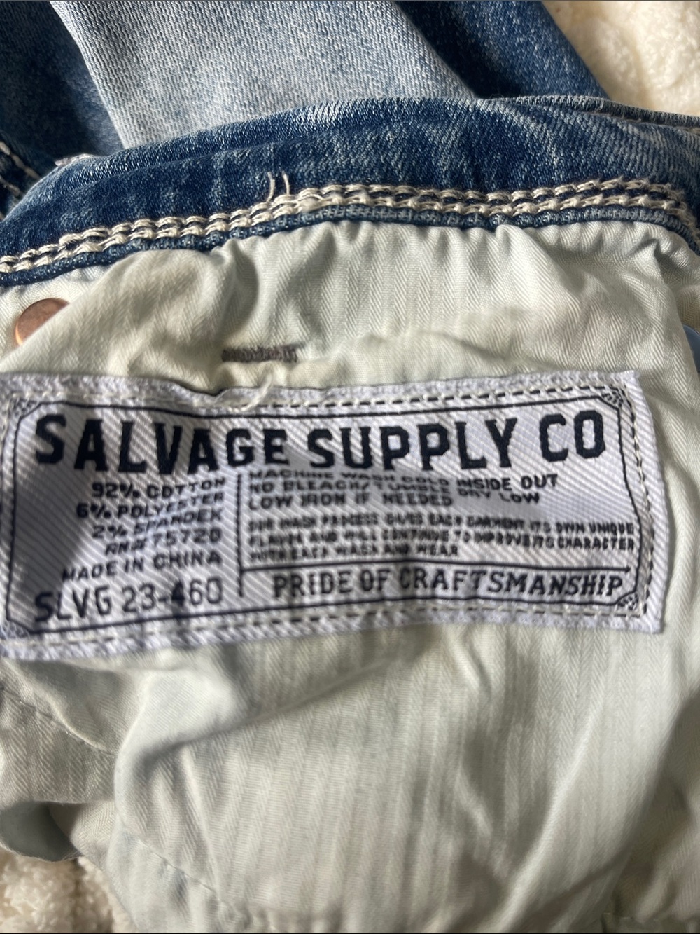 Salvage Jeans Men’s size 33 Medium Blue Mayhem Straight Regular Fit - Picture 6 of 6